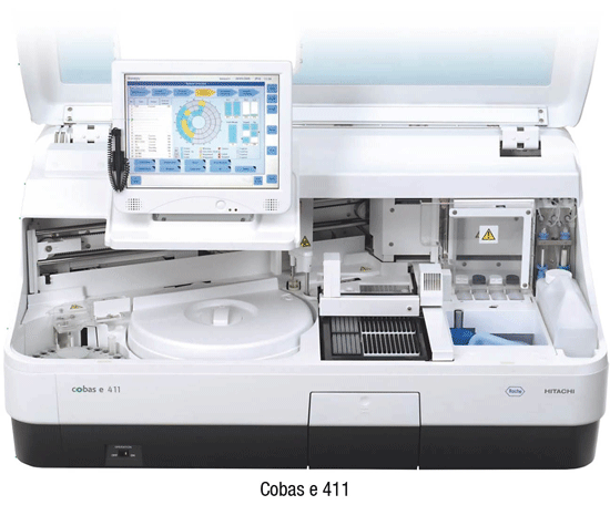 Máy xét nghiệm miễn dịch tự động Roche Cobas E-411